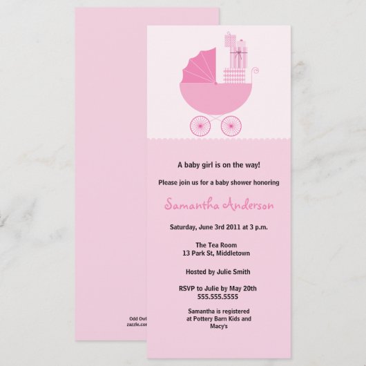 Uitnodiging tot het indienen van Baby showers voor (Voorkant / Achterkant)