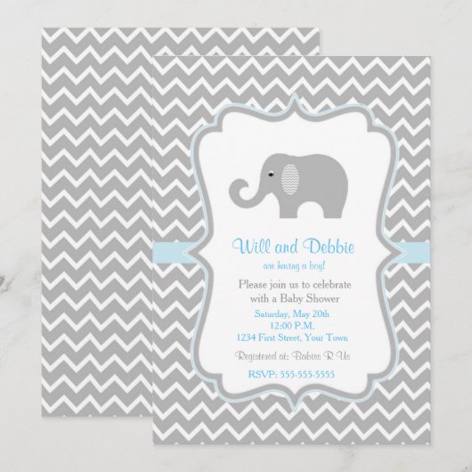 Uitnodiging tot het indienen van baby showers voor (Voorkant / Achterkant)