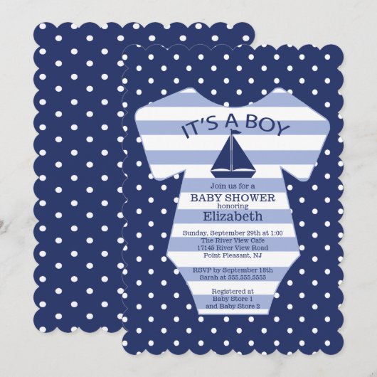 Uitnodiging tot het indienen van Baby showers voor (Voorkant / Achterkant)