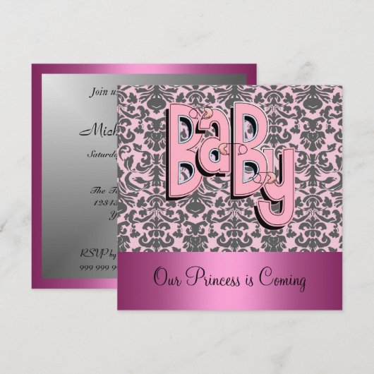 Uitnodiging tot het indienen van Baby showers voor (Voorkant / Achterkant)