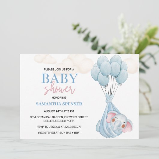 Uitnodiging tot het indienen van Baby showers voor (Staand voorkant)