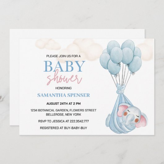 Uitnodiging tot het indienen van Baby showers voor (Voorkant / Achterkant)