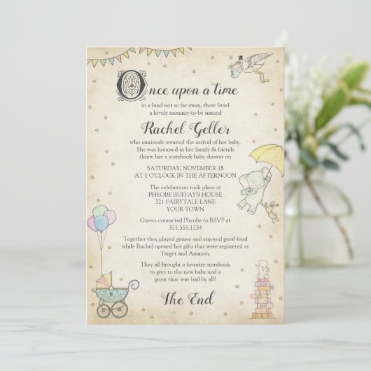 Uitnodiging tot het indienen van Baby showers voor (Staand voorkant)