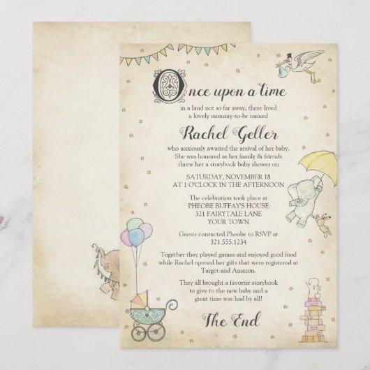 Uitnodiging tot het indienen van Baby showers voor (Voorkant / Achterkant)