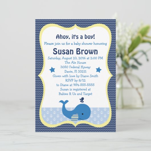 Uitnodiging tot het indienen van Baby showers voor (Staand voorkant)