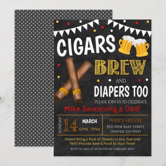 Uitnodiging tot het indienen van Baby showers voor (Voorkant / Achterkant)