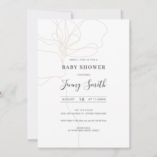 Uitnodiging tot het indienen van baby showers voor (Voorkant)