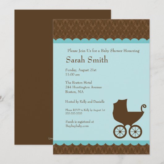 Uitnodiging tot het indienen van Baby showers voor (Voorkant / Achterkant)