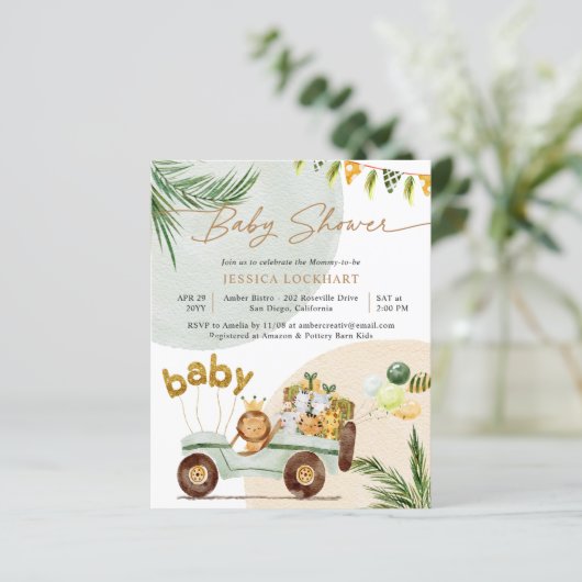 Uitnodiging tot het indienen van Baby showers voor (Staand voorkant)