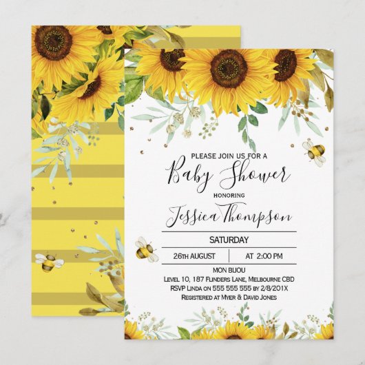 Uitnodiging tot het indienen van Baby showers voor (Voorkant / Achterkant)