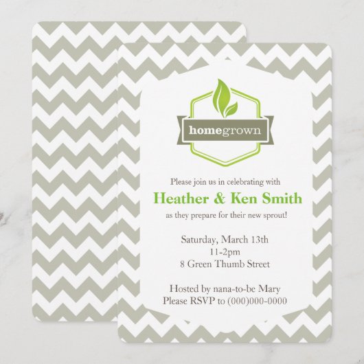 Uitnodiging tot het indienen van Baby showers voor (Voorkant / Achterkant)