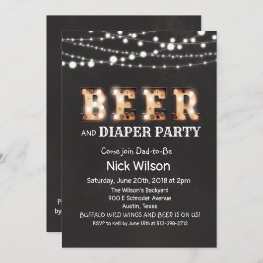 Uitnodiging tot het indienen van beren- en luierka (Voorkant / Achterkant)