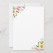 Uitnodiging tot het indienen van Bright Pink Flora (Achterkant)