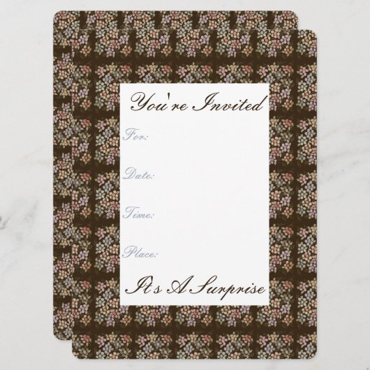  uitnodiging tot het indienen van chocolade-papier (Voorkant / Achterkant)