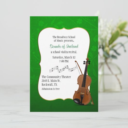 Uitnodiging tot het indienen van de Irish Theenmaa (Staand voorkant)