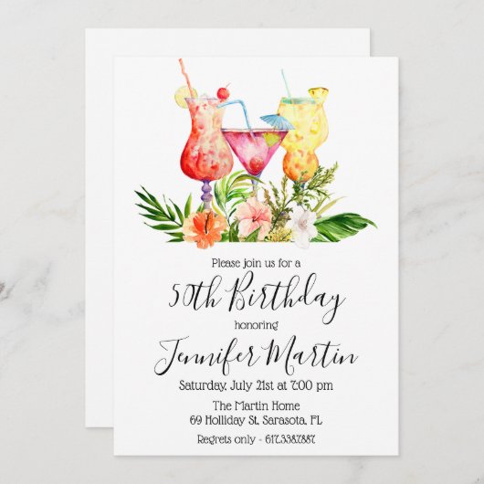 Uitnodiging tot het indienen van Drinken in het ka (Voorkant / Achterkant)