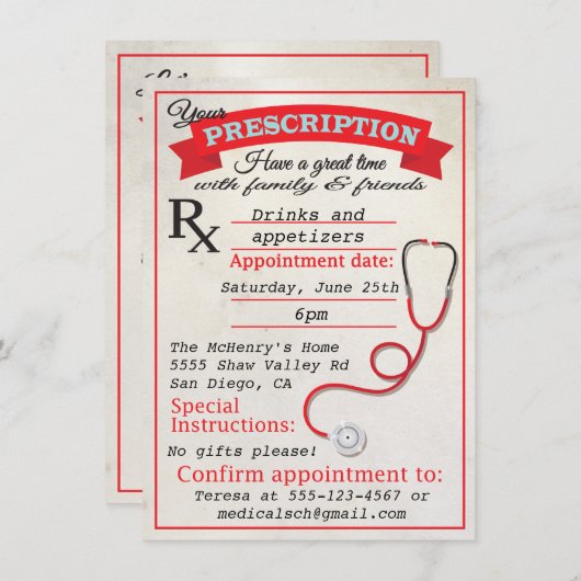 Uitnodiging tot het indienen van een Afstuderen vo (Voorkant / Achterkant)