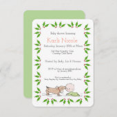 Uitnodiging tot het indienen van een Baby shower m (Voorkant / Achterkant)