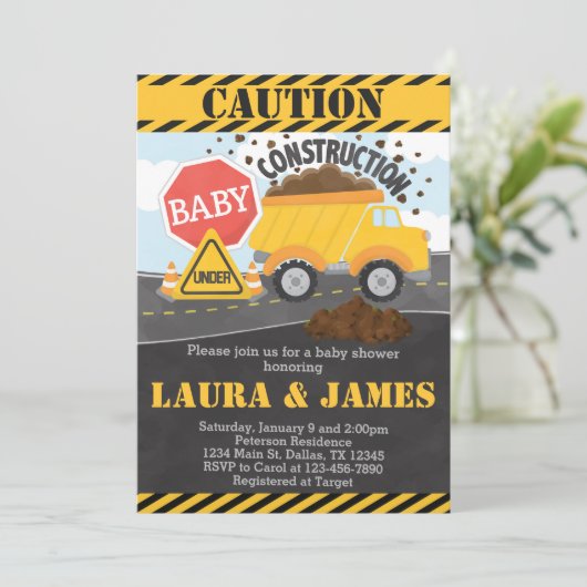 Uitnodiging tot het indienen van een Baby shower v (Staand voorkant)