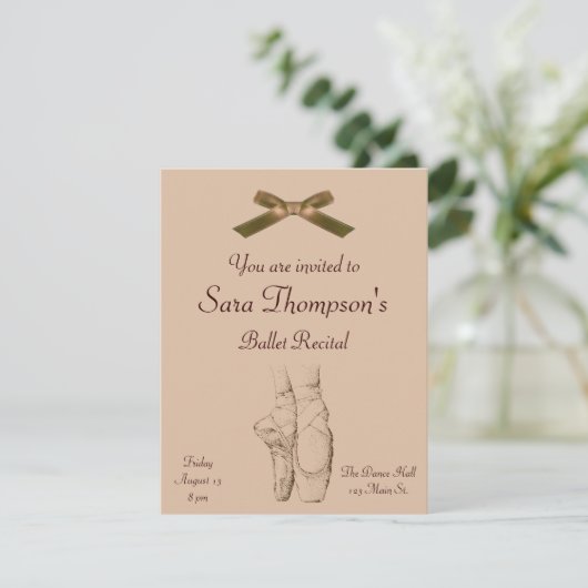 Uitnodiging tot het indienen van een balletoverweg (Staand voorkant)