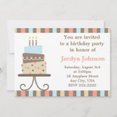 uitnodiging tot het indienen van een Birthday Cak (Voorkant)