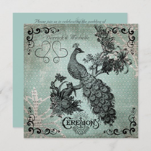  uitnodiging tot het indienen van een blauwe ontwe (Voorkant / Achterkant)