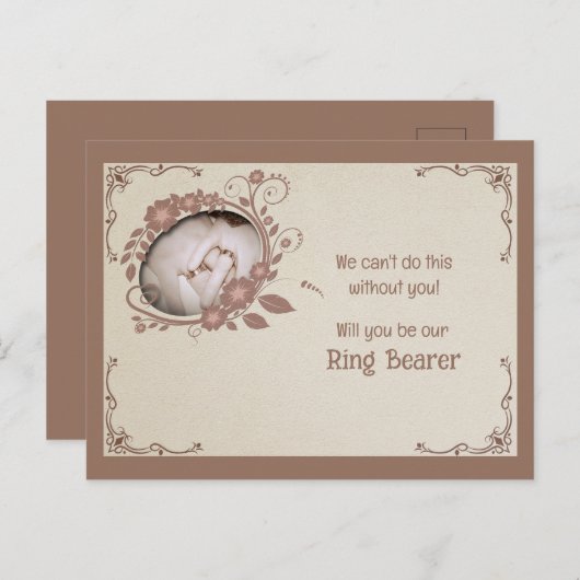 Uitnodiging tot het indienen van een bruine of tra (Voorkant / Achterkant)