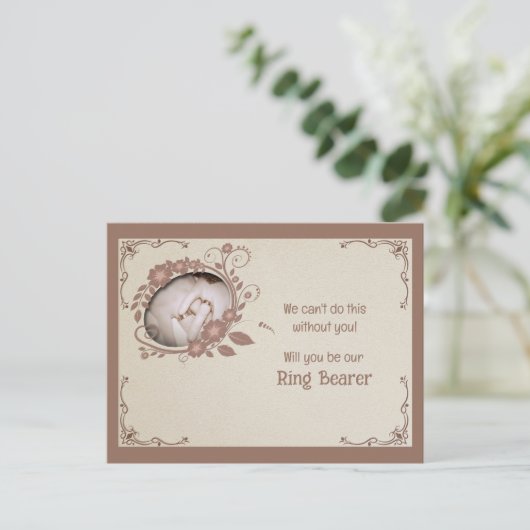 Uitnodiging tot het indienen van een bruine of tra (Staand voorkant)