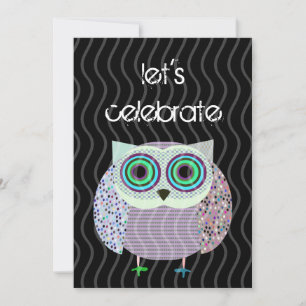 uitnodiging tot het indienen van een colorful owl