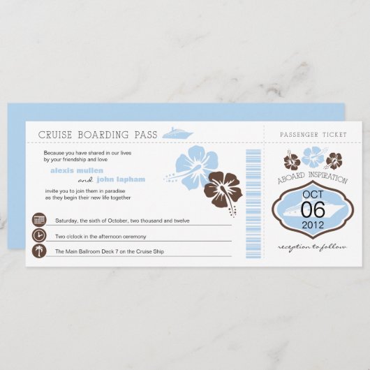 Uitnodiging tot het indienen van een cruise-boardi (Voorkant / Achterkant)