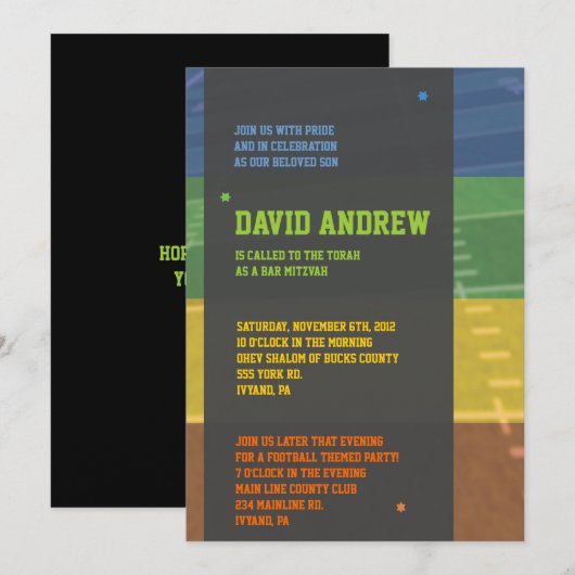 Uitnodiging tot het indienen van een football met  (Voorkant / Achterkant)