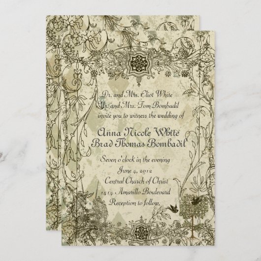 uitnodiging tot het indienen van een huwelijk (Voorkant / Achterkant)