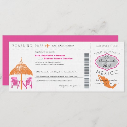 Uitnodiging tot het indienen van een huwelijk in M (Voorkant / Achterkant)