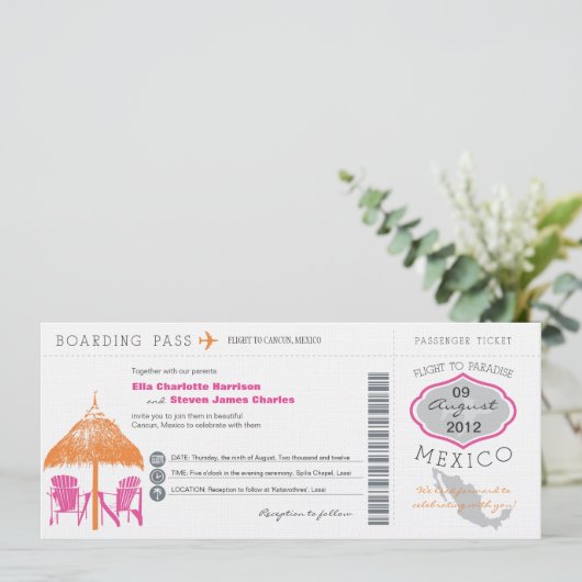 Uitnodiging tot het indienen van een huwelijk in M (Staand voorkant)