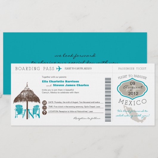 Uitnodiging tot het indienen van een huwelijk in M (Voorkant / Achterkant)