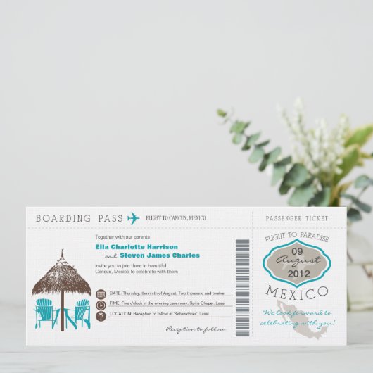 Uitnodiging tot het indienen van een huwelijk in M (Staand voorkant)