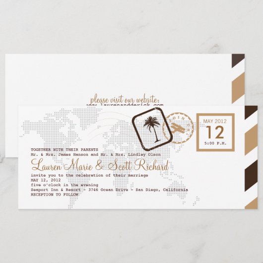 uitnodiging tot het indienen van een instapkaart (Voorkant / Achterkant)