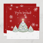 Uitnodiging tot het indienen van een kerstboom met (Voorkant / Achterkant)