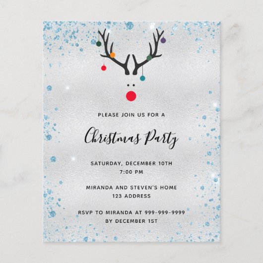 Uitnodiging tot het indienen van een kerstfeestdag flyer (Voorkant)