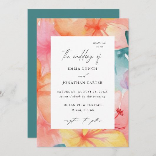 uitnodiging tot het indienen van een kleurrijke tr (Voorkant / Achterkant)