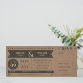 Uitnodiging tot het indienen van een  Kraft Weddin (Staand voorkant)