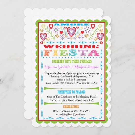 Uitnodiging tot het indienen van een Mexicaanse aa (Voorkant / Achterkant)