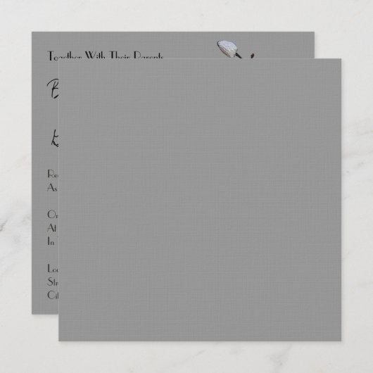 uitnodiging tot het indienen van een orchidee - gr (Voorkant / Achterkant)