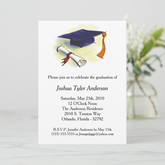 Uitnodiging tot het indienen van een pet Tassle Di (Staand voorkant)