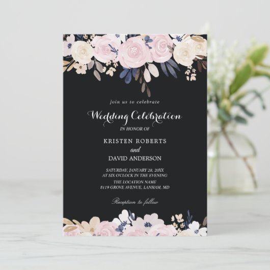 uitnodiging tot het indienen van een roze bruin en (Staand voorkant)