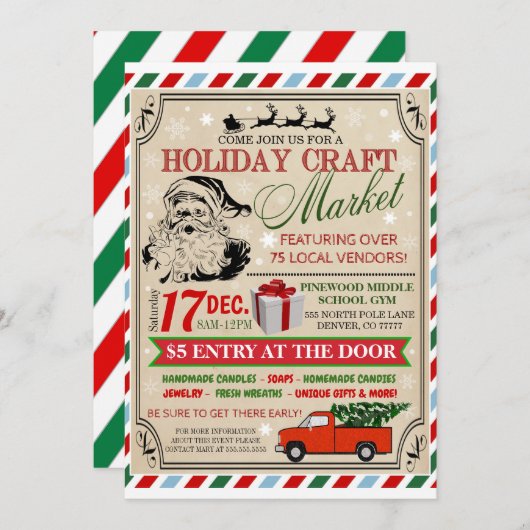 Uitnodiging tot het indienen van een vakantievaart (Voorkant / Achterkant)