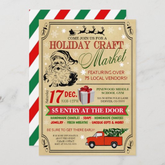 Uitnodiging tot het indienen van een vakantievaart (Voorkant / Achterkant)