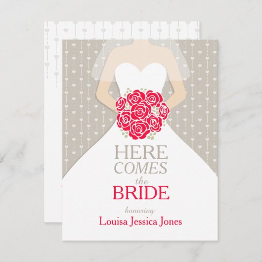 Uitnodiging tot het indienen van een vrijgezellenf (Voorkant / Achterkant)