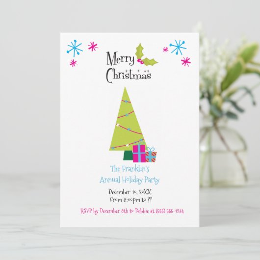 Uitnodiging tot het indienen van feestdagen voor t (Staand voorkant)