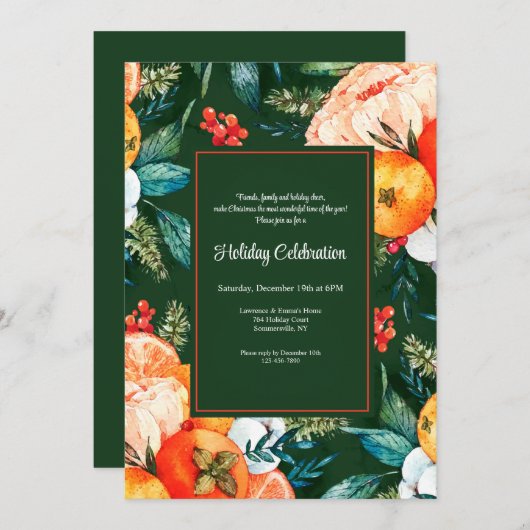 Uitnodiging tot het indienen van fruit en bloemen (Voorkant / Achterkant)